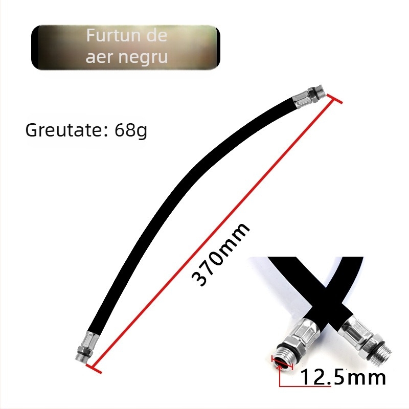 Furtun extindere pentru umflat pneuri, cu conector cu încuire automată, din cauciuc