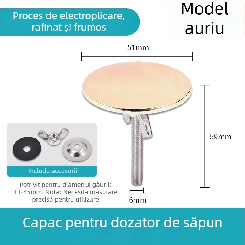 Capac pentru orificiul chiuvetei – aliaj de zinc, stil modern minimalist, marcă All things red, model Other
