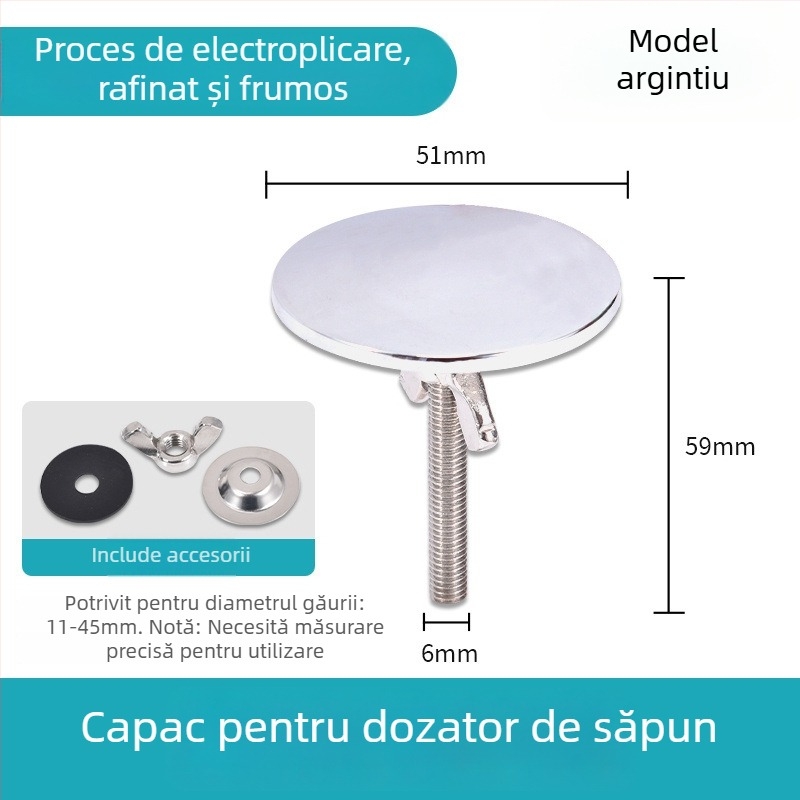 Capac pentru orificiul chiuvetei – aliaj de zinc, stil modern minimalist, marcă All things red, model Other