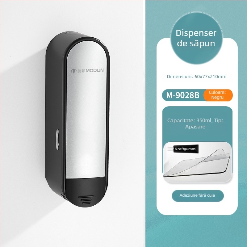 Morton dispenser săpun baie fără găuri, cu mecanism de apăsare, ABS, turnare prin injecție, 2 kg