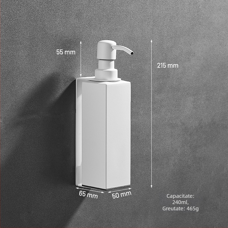 Caprena Dozator de săpun din oțel inoxidabil 304, montat pe perete – set de 3, acționare manuală, pentru hoteluri
