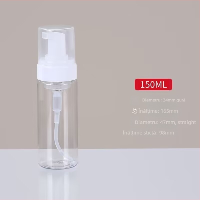 Dispenser cu spumă de tip apăsare pentru curățător facial, șampon și loțiune de mâini (sticlă Blow molding; fabricație Injection molding; ambalaj carton; Origine: China)
