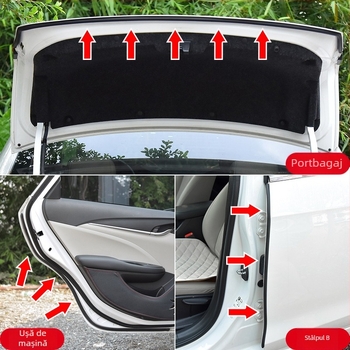 Bandă etanșare din cauciuc pentru uși auto – Yinuo Technology, universală, pentru întreg vehicul, izolare fonică, impermeabilă