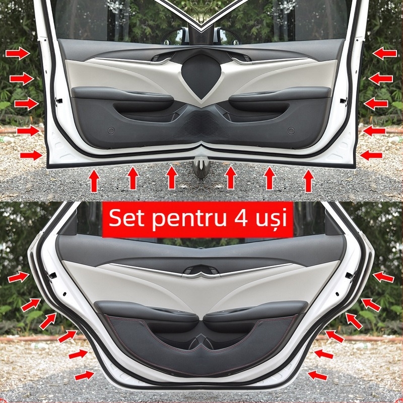 Bandă etanșare din cauciuc pentru uși auto – Yinuo Technology, universală, pentru întreg vehicul, izolare fonică, impermeabilă