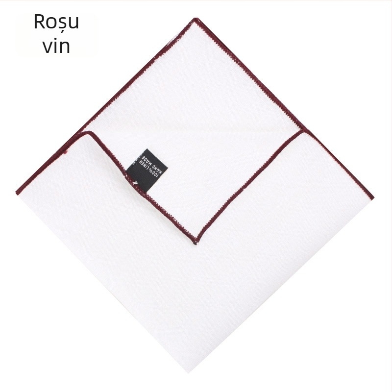 Showa batistă de buzunar din in pentru costum bărbătesc, țesătură simplă, țesătură vopsită, vara 2025