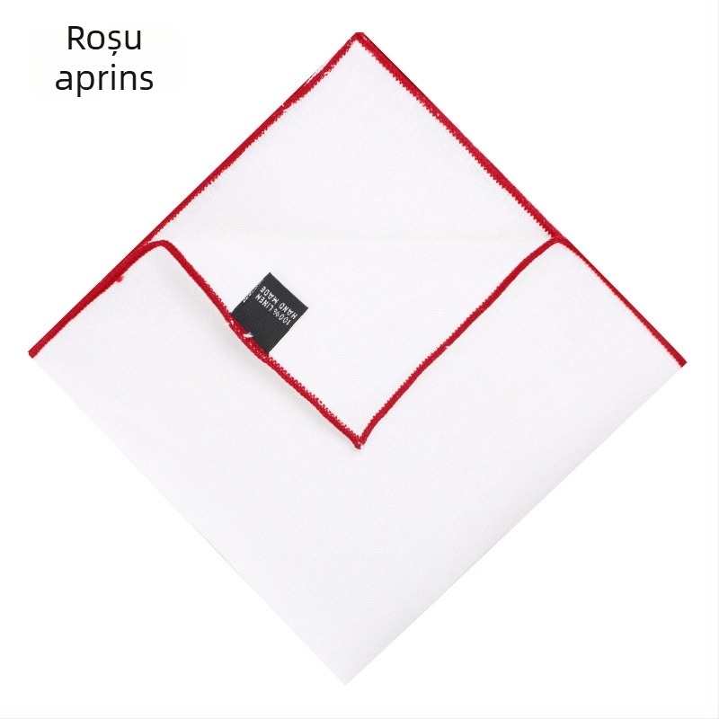 Showa batistă de buzunar din in pentru costum bărbătesc, țesătură simplă, țesătură vopsită, vara 2025