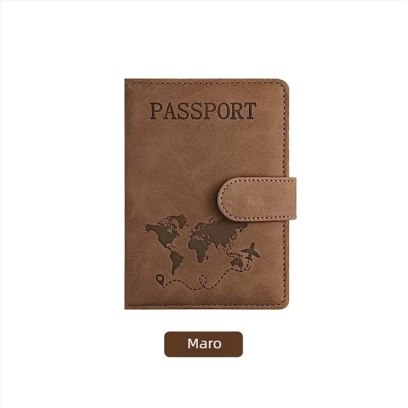 Portofel pentru pașaport și documente din piele PU cu culoare schimbătoare, cu multiple sloturi pentru carduri, slot pentru pașaport și certificat, închidere magnetică