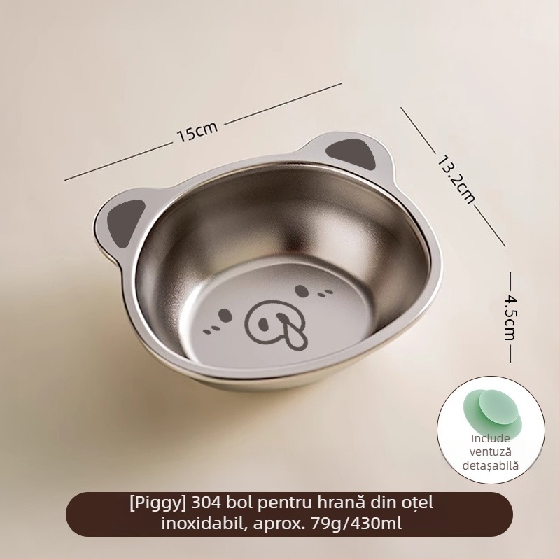 Bol pentru copii din oțel inoxidabil 304, calitate alimentară, formă neregulată, model cu animale, finisaj electroplacat