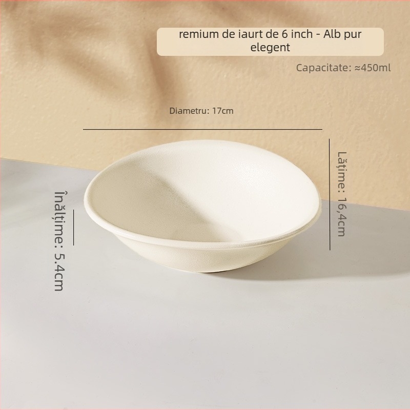 Vas ceramic pentru mese, formă neregulată, compatibil cu microundele, suprafață glazurată, stil modern minimalist