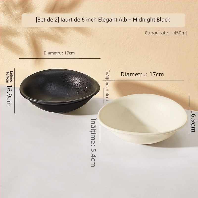 Vas ceramic pentru mese, formă neregulată, compatibil cu microundele, suprafață glazurată, stil modern minimalist