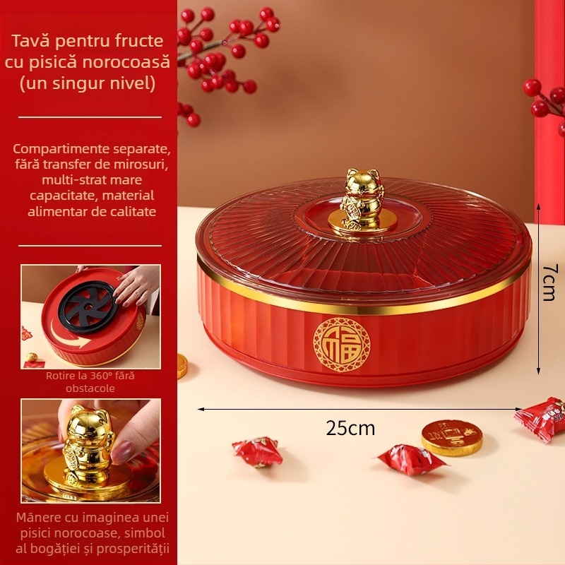 Farfurie de fructe din plastic, stil chinezesc, nou stil chinezesc