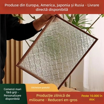 Tavă din lemn, stil retro, pătrată, suprafață personalizabilă, nu este compatibilă cu microunde.