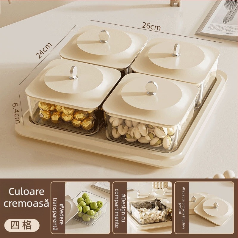 Platou pentru fructe - plastic, stil simplu-lux, lansare în 2024, calitate superioară