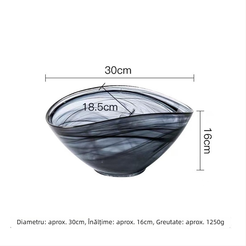 Yogehome farfurie de fructe din sticlă – stil Japonez, stil Chinez Nou (Cod 20yg0415, lansare 2025)