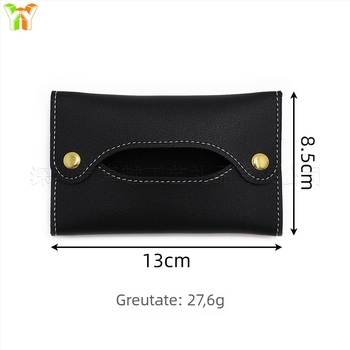 Geantă din piele pentru șervețele | Compatibilă cu șervețele demontabile | Capac multifuncțional pentru șervețete | Model XY24102417 | Potrivită pentru mașină, living, baie