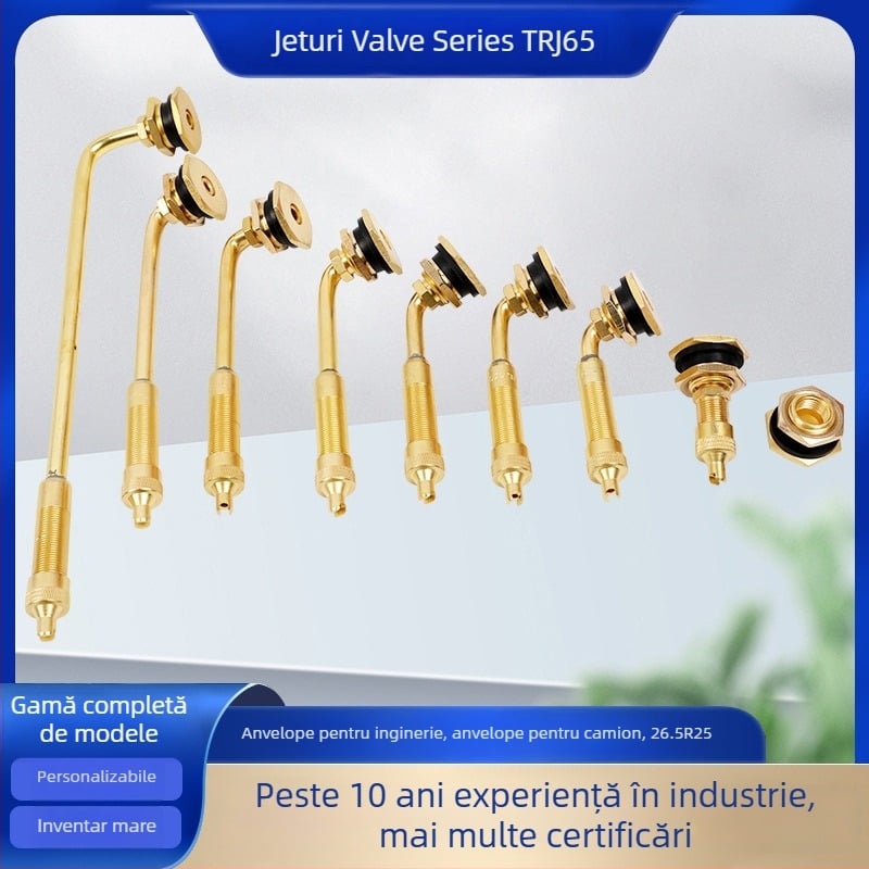 Valvă tubeless pentru pneuri, corp din cupru, cavitatea mare a nucleului, tip de asamblare prin presare