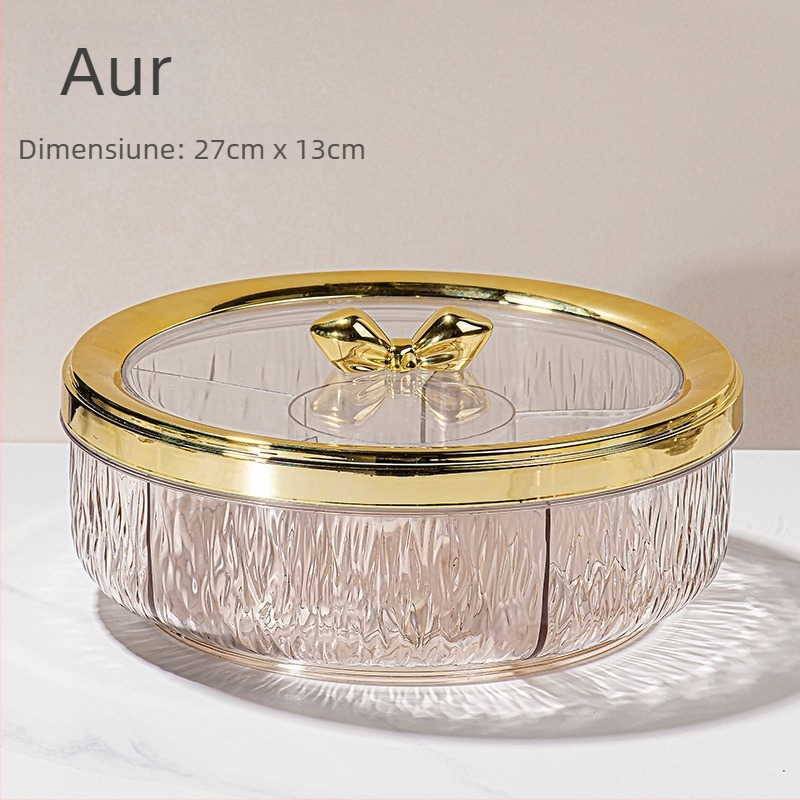 Tavă rotativă din plastic pentru fructe, pentru sufragerie — stil simplu, farfurie pentru fructe și gustări, lansată în 2025