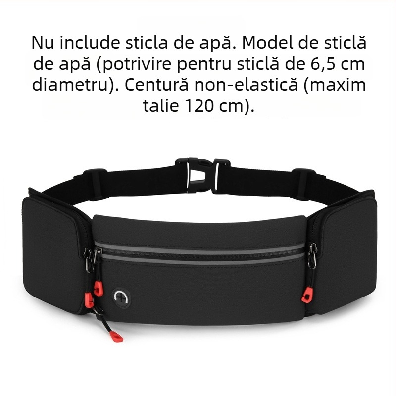 Borsetă de talie sport - ultra-ușoară, reflectorizantă pentru noapte, țesătură diving, unisex, pentru sporturi în aer liber