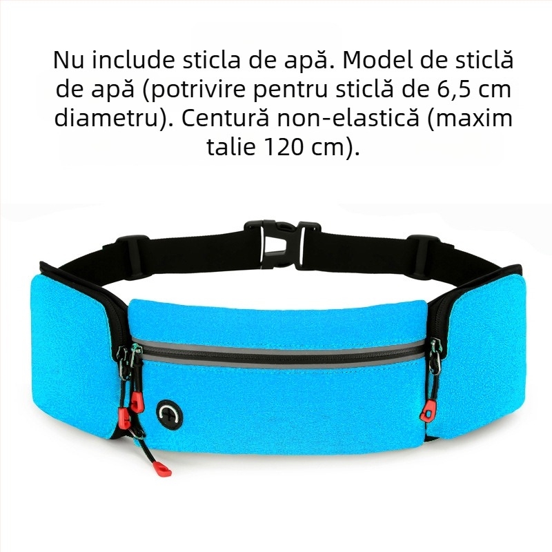 Borsetă de talie sport - ultra-ușoară, reflectorizantă pentru noapte, țesătură diving, unisex, pentru sporturi în aer liber