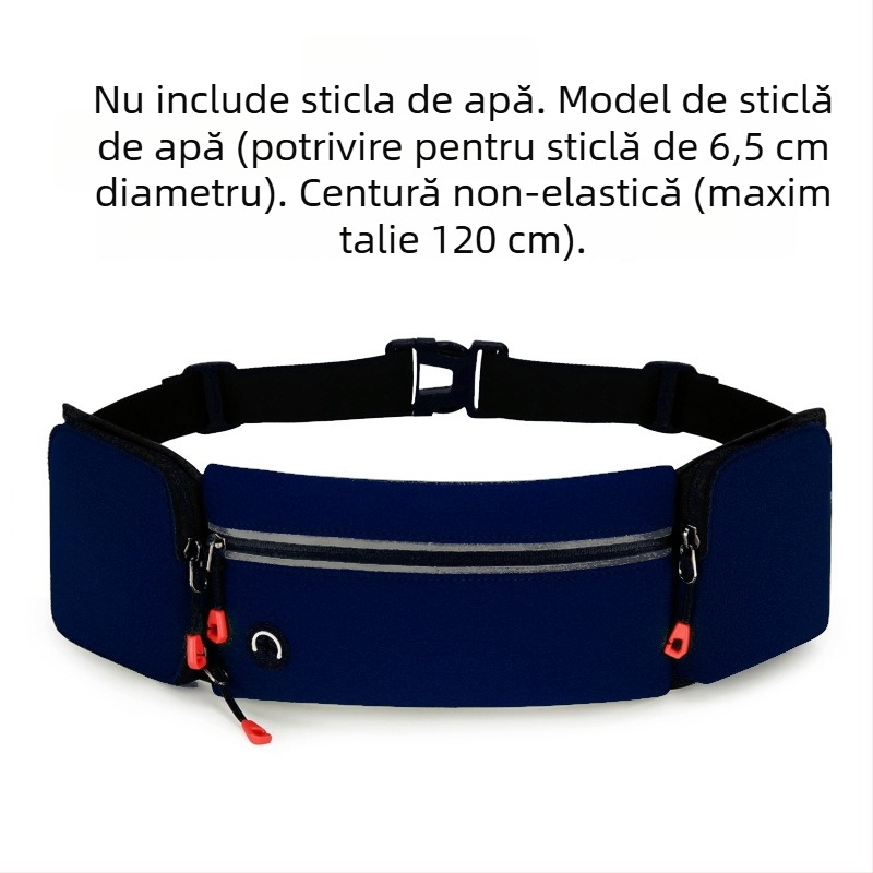 Borsetă de talie sport - ultra-ușoară, reflectorizantă pentru noapte, țesătură diving, unisex, pentru sporturi în aer liber