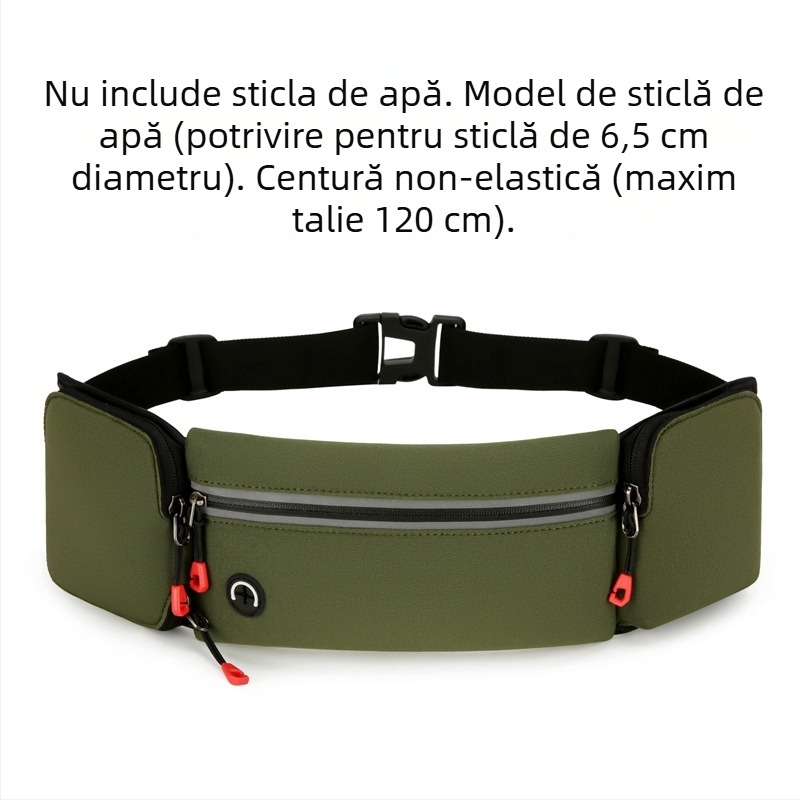 Borsetă de talie sport - ultra-ușoară, reflectorizantă pentru noapte, țesătură diving, unisex, pentru sporturi în aer liber
