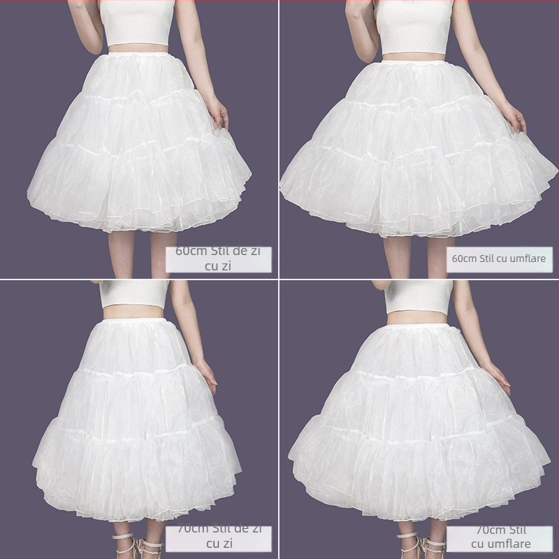 Lolita Petticoat, Boneless Bustle, Soft Gauze Mid-Length, Îmbrăcăminte pentru adulți, Aobai Beautiful Clothes, Vara 2025