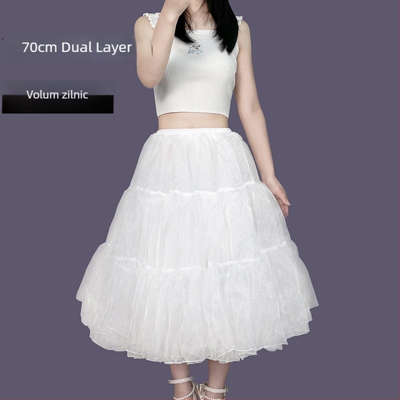 Lolita Petticoat, Boneless Bustle, Soft Gauze Mid-Length, Îmbrăcăminte pentru adulți, Aobai Beautiful Clothes, Vara 2025