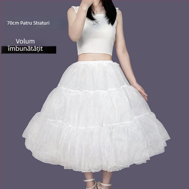 Lolita Petticoat, Boneless Bustle, Soft Gauze Mid-Length, Îmbrăcăminte pentru adulți, Aobai Beautiful Clothes, Vara 2025