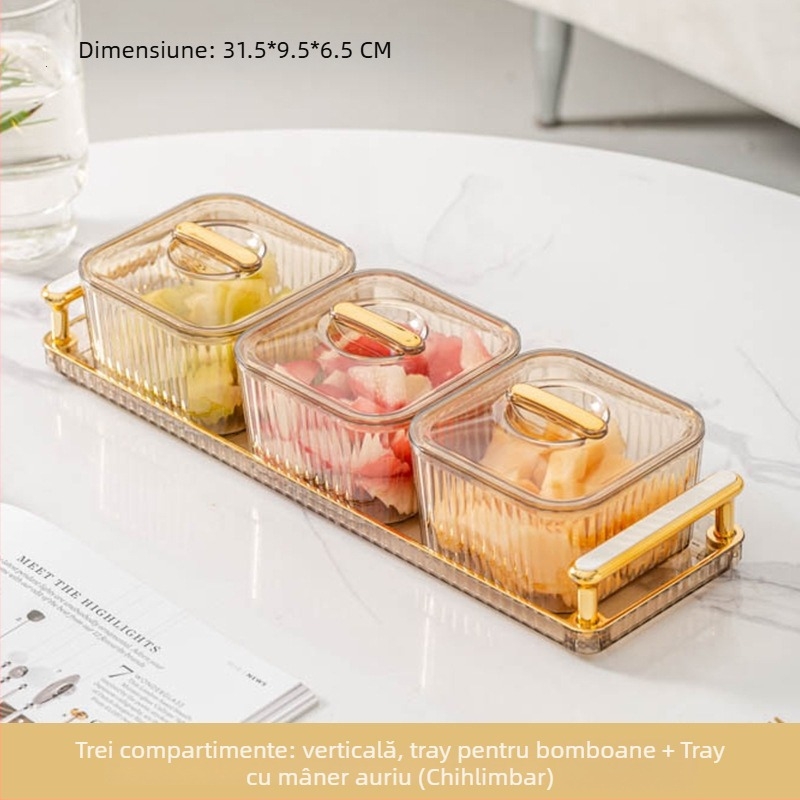 Platou de fructe din plastic, lux ușor, stil retro, marcă Liangyouyu (Plastic; platou de fructe; Liangyouyu; lux ușor; stil retro)