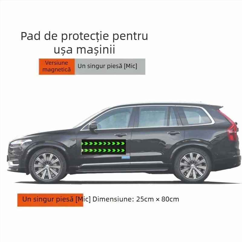 Pad magnetic pentru ușa mașinii, protecție anti-coliziune și zgârieturi, cu 12 puncte magnetice