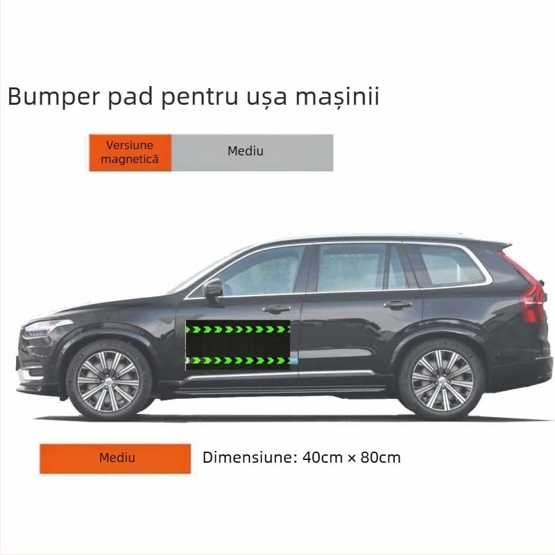 Pad magnetic pentru ușa mașinii, protecție anti-coliziune și zgârieturi, cu 12 puncte magnetice