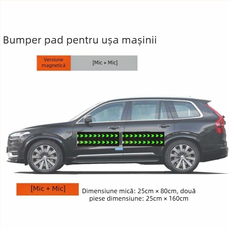 Pad magnetic pentru ușa mașinii, protecție anti-coliziune și zgârieturi, cu 12 puncte magnetice