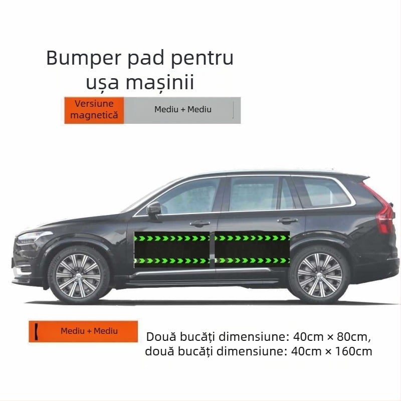 Pad magnetic pentru ușa mașinii, protecție anti-coliziune și zgârieturi, cu 12 puncte magnetice