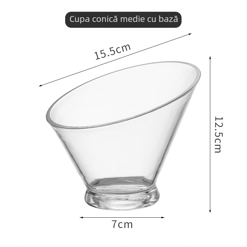 Farfurie de fructe acrilică, stil japonez, margine înclinată, marca mkijj, calitate de primă clasă