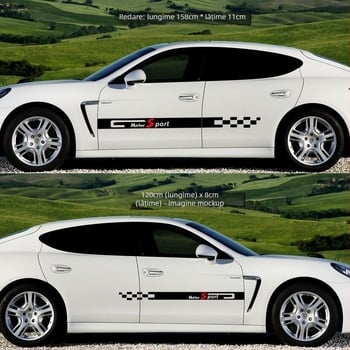 Autocolant lateral pentru bară de protecție, decal anti-coliziune personalizabil, potrivire universală, material lipire prin picurare, Card Vernon Cool Sticker