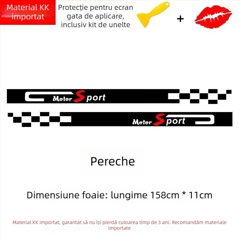Autocolant lateral pentru bară de protecție, decal anti-coliziune personalizabil, potrivire universală, material lipire prin picurare, Card Vernon Cool Sticker