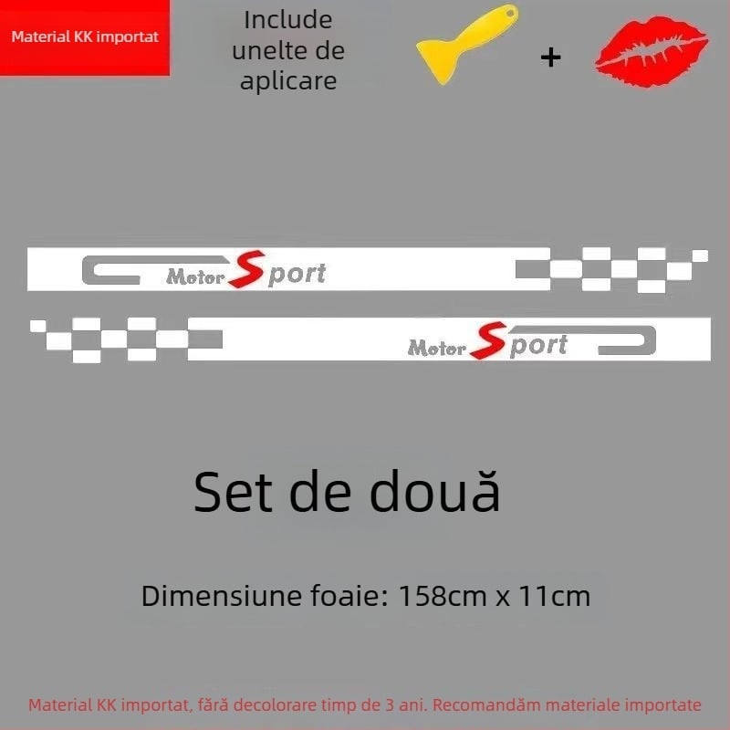 Autocolant lateral pentru bară de protecție, decal anti-coliziune personalizabil, potrivire universală, material lipire prin picurare, Card Vernon Cool Sticker