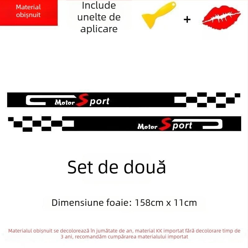 Autocolant lateral pentru bară de protecție, decal anti-coliziune personalizabil, potrivire universală, material lipire prin picurare, Card Vernon Cool Sticker