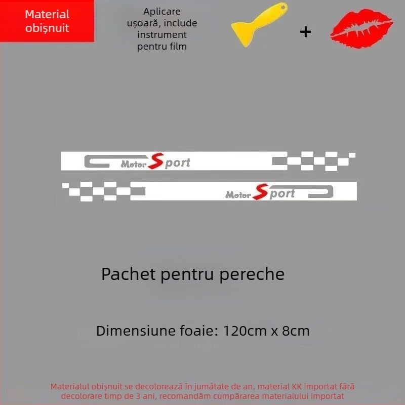 Autocolant lateral pentru bară de protecție, decal anti-coliziune personalizabil, potrivire universală, material lipire prin picurare, Card Vernon Cool Sticker