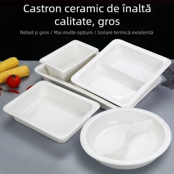 Farfurie adâncă ceramică, pătrată, culoare solidă, stil modern, suprafață glazurată