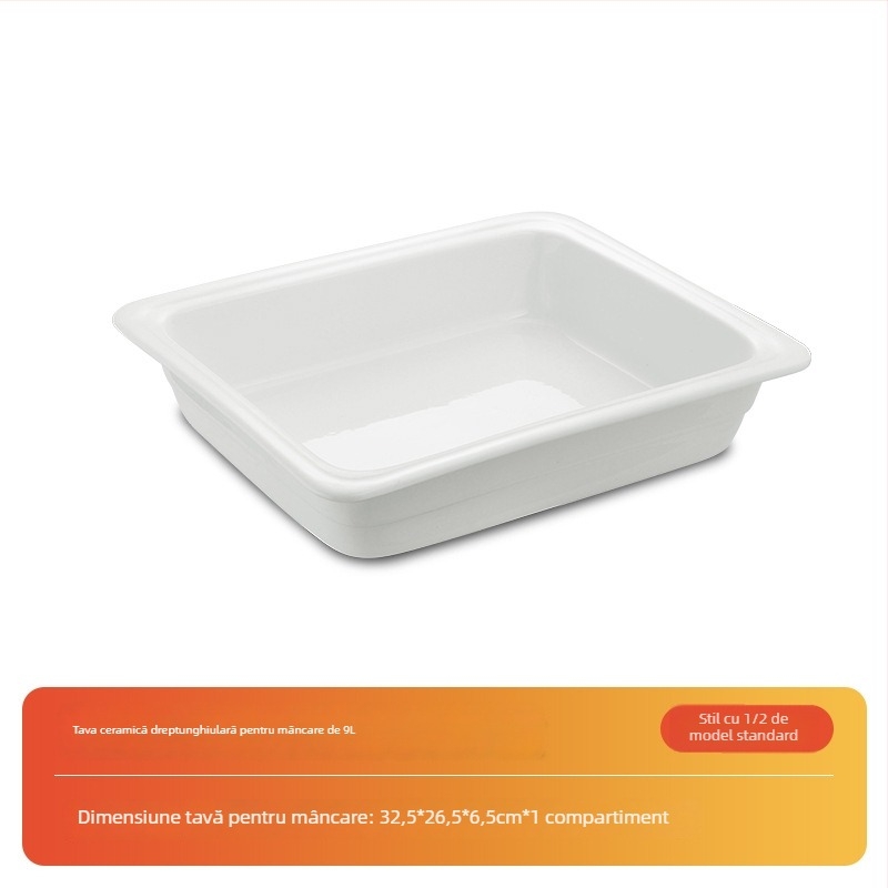 Farfurie adâncă ceramică, pătrată, culoare solidă, stil modern, suprafață glazurată