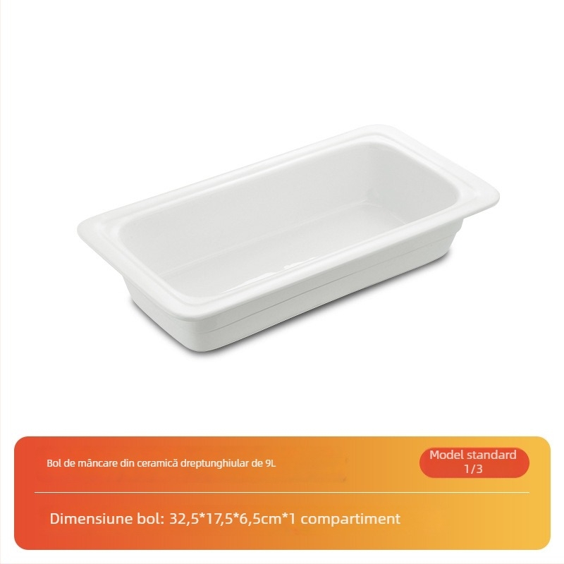 Farfurie adâncă ceramică, pătrată, culoare solidă, stil modern, suprafață glazurată