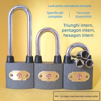 Lacăt de securitate pentru cutia de semnalizare feroviară, construcție din fier, model 32/35/50, brand New Energy, stil modern minimalist