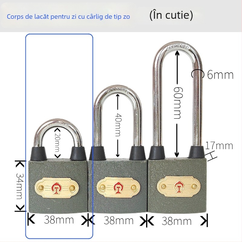Lacăt de securitate pentru cutia de semnalizare feroviară, construcție din fier, model 32/35/50, brand New Energy, stil modern minimalist