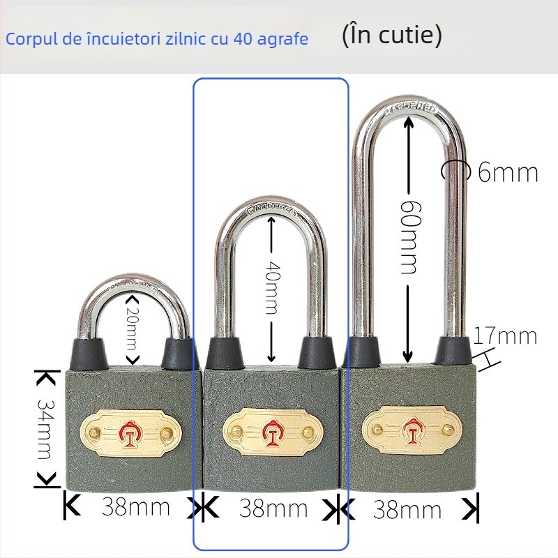 Lacăt de securitate pentru cutia de semnalizare feroviară, construcție din fier, model 32/35/50, brand New Energy, stil modern minimalist