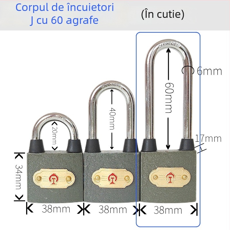 Lacăt de securitate pentru cutia de semnalizare feroviară, construcție din fier, model 32/35/50, brand New Energy, stil modern minimalist