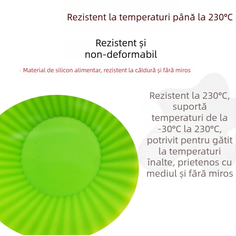 Cupe de brioșe din silicon, set 24 bucăți, formă neregulată, pentru coacere prăjituri