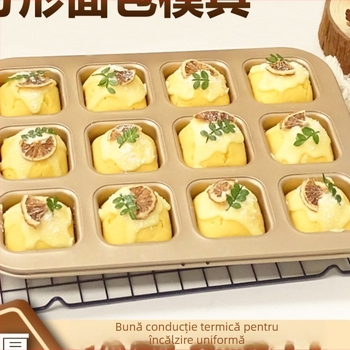 Formă pătrată de copt, antiaderentă, pentru pâine, chec, chifle de burger și brownie