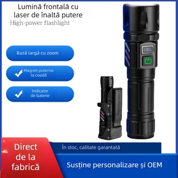 Lanternă de mână pentru exterior, model W5239, serie W5239, baterie 18650, carcasă din aliaj de aluminiu