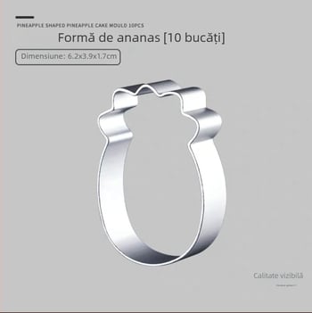 Formă din aliaj de aluminiu pentru prăjitura cu ananas – matrițe DIY 3D pentru fursecuri și mousse